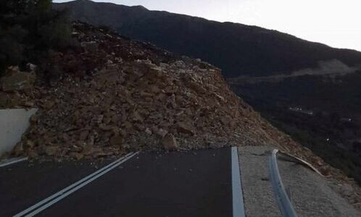 Ήπειρος Μεγάλη κατολίσθηση στον ολοκαίνουριο δρόμο Τέροβο Πηγάδια