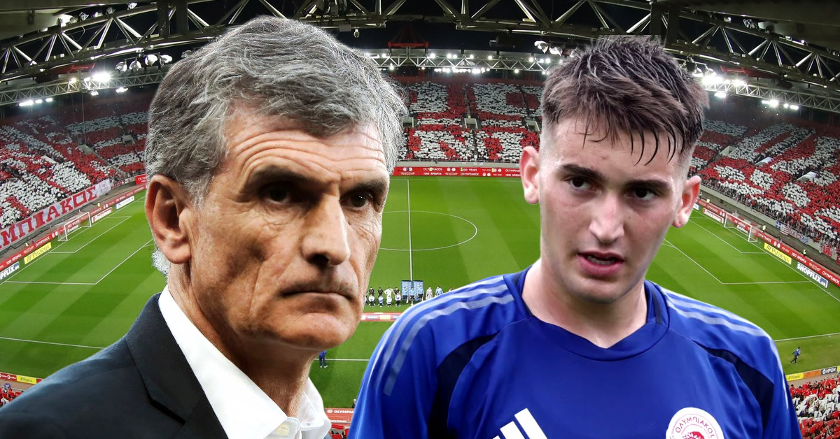 Παπακανέλος και Μεντιλίμπαρ με φόντο το Γ. Καραϊσκάκης