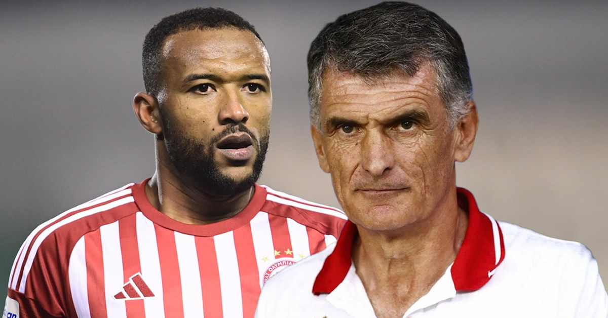 Ο Χοσέ Λουίς Μεντιλίμπαρ και ο Αγιούμπ Ελ Κααμπί, πριν το μεγάλο ντέρμπι με τον Παναθηναϊκό.