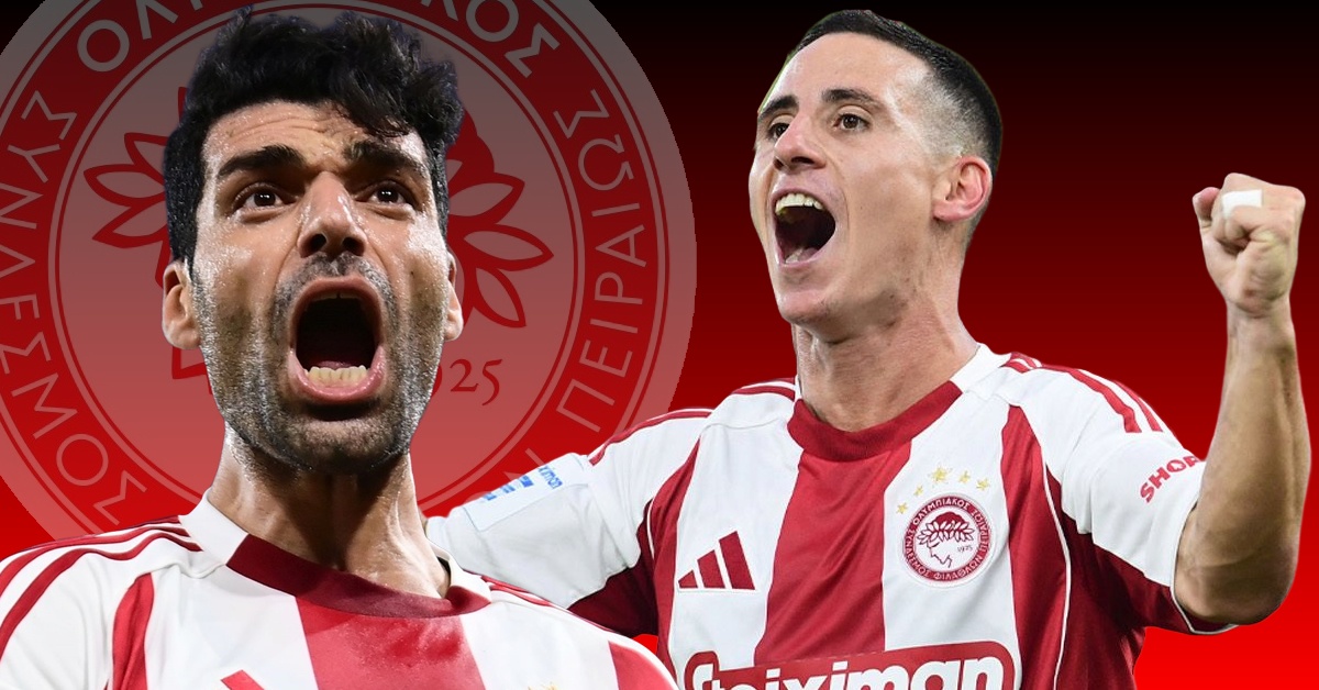 olympiakos me fora champions league thriamvos 5 0 podosfairiko show sto faliro me pontense kai taremi