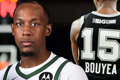 Ο Τζαμάρι Μπούγιεϊ σε κολαζ απο ομάδες που έχει παίξει στο NBA