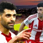 Ο Μέχντι Ταρέμι πανηγυρίζει γκολ με τη φανέλα του Ολυμπιακού σε εξαιρετική φόρμα