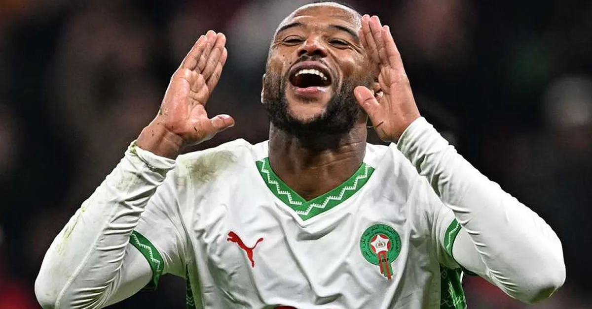 Ο Αγιούμπ Ελ Κααμπί πανηγυρίζει την πρόκριση του Μαρόκου