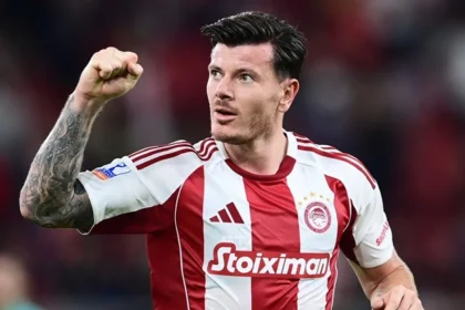 Ο Ζουλιάν Μπιανκόν πριν τον τραυματισμό του στον αγώνα με τον ΟΦΗ