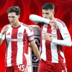 mendilibar hugging kalogeropoulos olympiacos