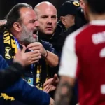 Ο Μάριος Ηλιόπουλος στο γήπεδο της ΑΕΚ