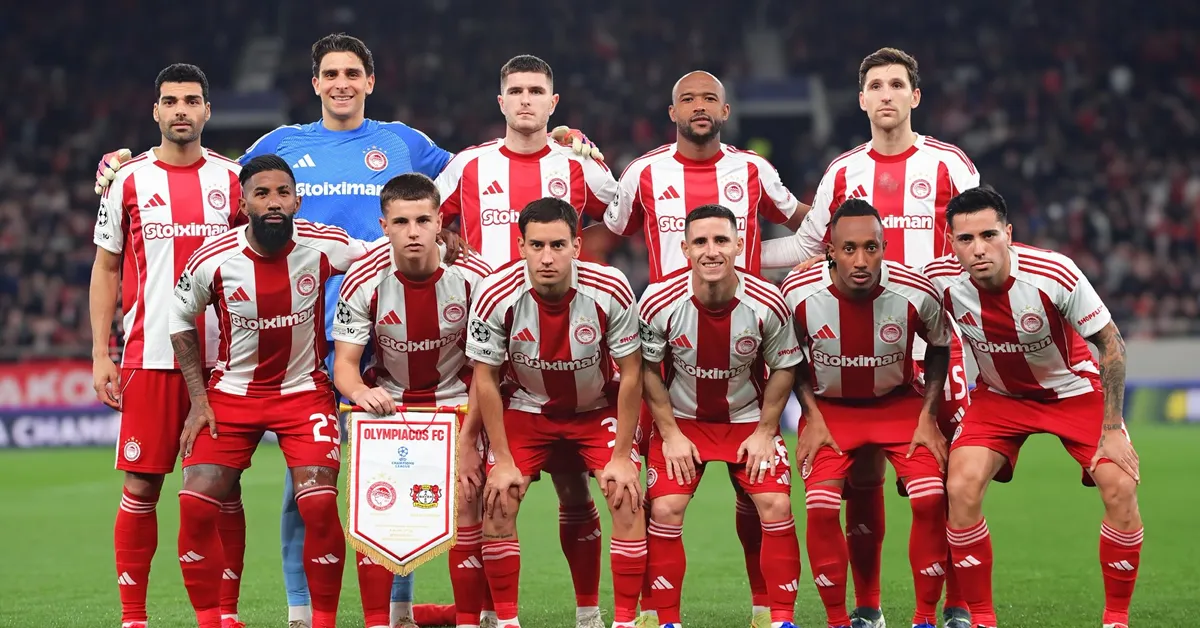 αποστολή του Ολυμπιακού για τον αγώνα του Champions League με την Μπάγερ Λεβερκούζεν