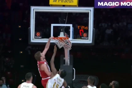 Το εντυπωσιακό poster dunk του Σάσα Βεζένκοφ μπροστά στον Ιζούντου