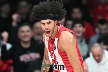 Ο Τάισον Γουόρντ του Ολυμπιακού σε αγώνα Euroleague