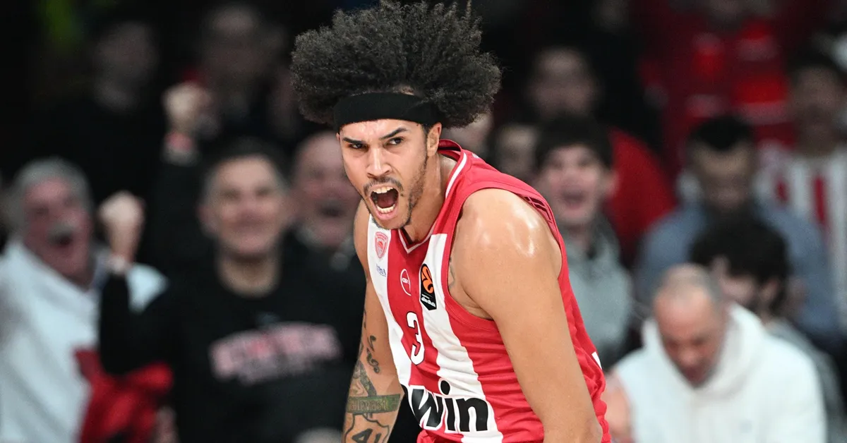 Ο Τάισον Γουόρντ του Ολυμπιακού σε αγώνα Euroleague