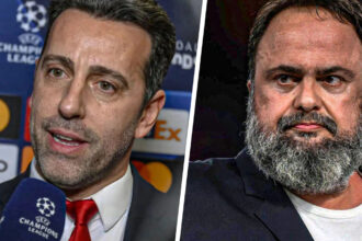 Ο Εντου Γκασπαρ και ο Βαγγελης Μαρινακης σε κολαζ