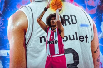 Ο Ταισον Γουορντ του Ολυμπιακού σε γραφικό αφιέρωμα της Παρί ενόψει του αγώνα Euroleague στην Adidas Arena