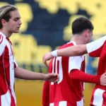 olympiacos ofi k17 4 0 moisiadis hat trick super league