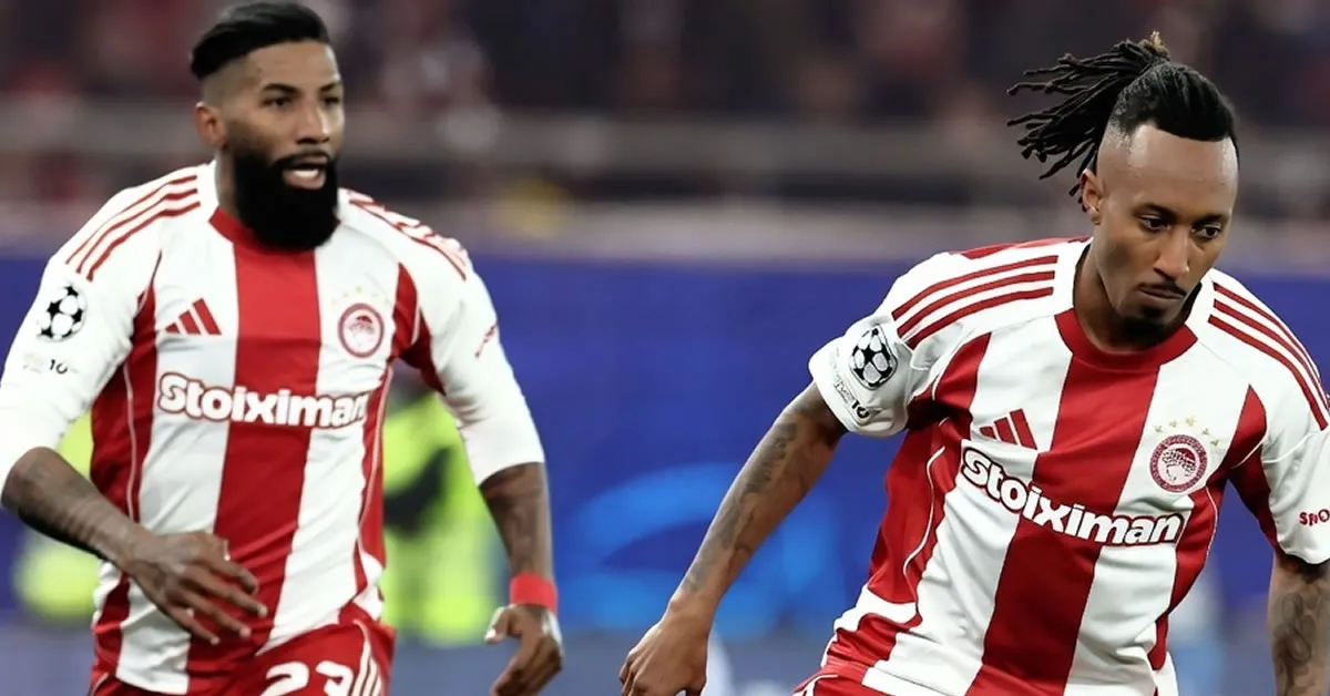 Ροντινει και Ζελσον Μαρτινς σε αγώνα του Ολυμπιακου στο Champions League