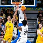 αίκτες της μπασκετικής Ρεάλ Μαδρίτης σε αγωνιστική δράση κόντρα στην Γκραν Κανάρια, εν μέσω της μεγάλης οικονομικής κρίσης του συλλόγου.