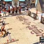 Παίκτριες του Survivor (Αναστασία, Μαντίσα) σε μονομαχία στον στίβο μάχης για την 3η ασυλία.