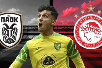 Ο Δημήτρης Γιαννούλης σε αγωνιστική δράση, στο επίκεντρο της μεταγραφικής μονομαχίας ανάμεσα σε ΠΑΟΚ και Ολυμπιακό για την επιστροφή του στη Super League.