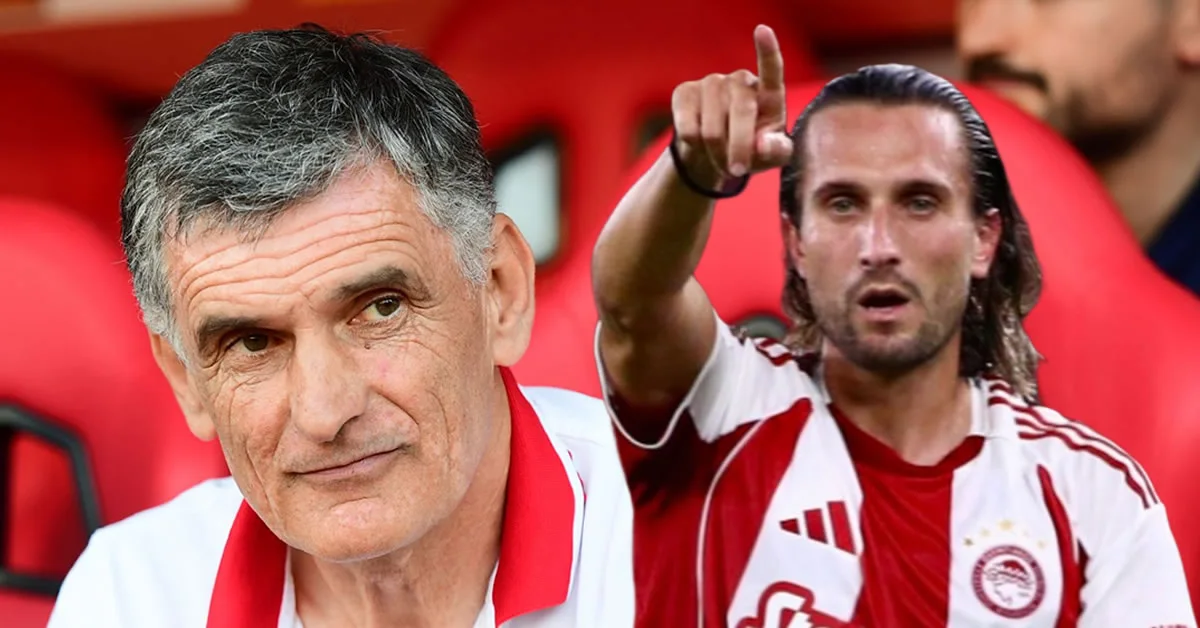 Ο Χοσέ Λουίς Μεντιλίμπαρ με προβληματισμένο ύφος σχεδιάζει την τακτική του Ολυμπιακού για το ντέρμπι με τον Παναθηναϊκό.