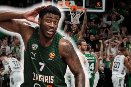 Ο Μόουζες Ράιτ κυριαρχεί στη ρακέτα με τη φανέλα της Ζαλγκίρις Κάουνας στην αναμέτρηση της Euroleague απέναντι στην Μπαρτσελόνα.