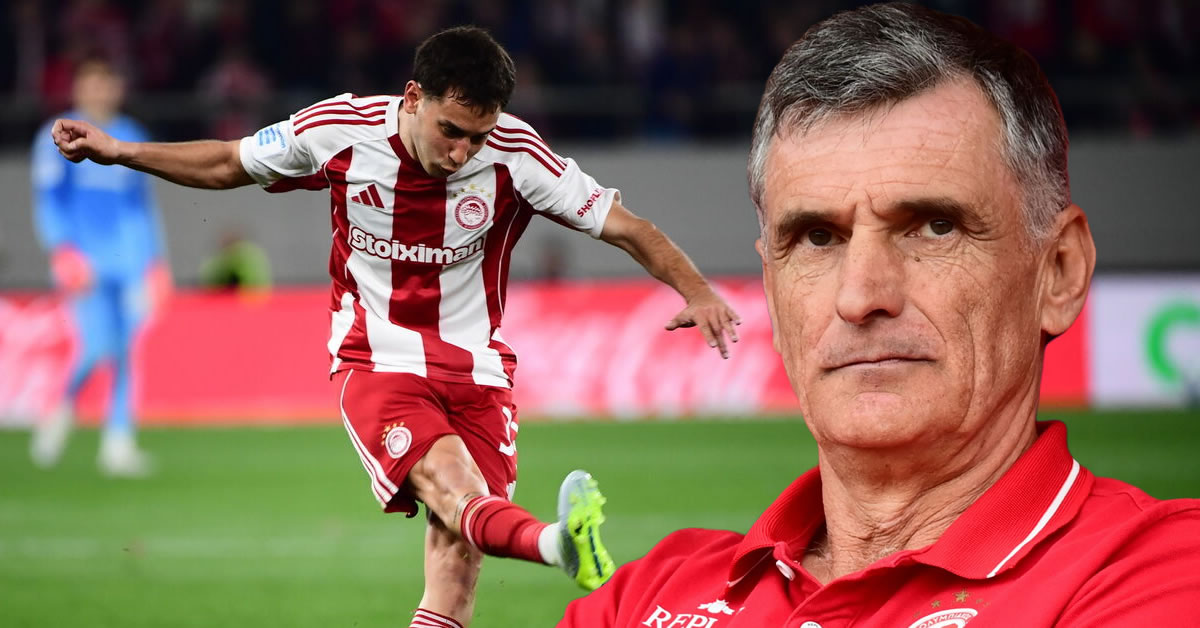 Ο Σαντιάγκο Έσε σε φάση απο την ήττα του Ολυμπιακού από την ΑΕΚ στο στάδιο Γεώργιος Καραϊσκάκης.