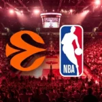Euroleague και NBA, με φόντο το Στάδιο Ειρήνης και Φιλίας (ΣΕΦ).