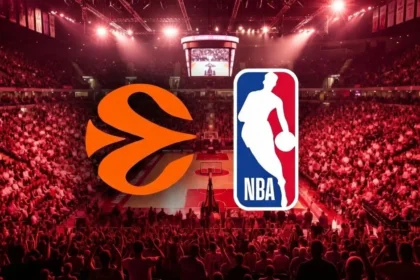 Euroleague και NBA, με φόντο το Στάδιο Ειρήνης και Φιλίας (ΣΕΦ).