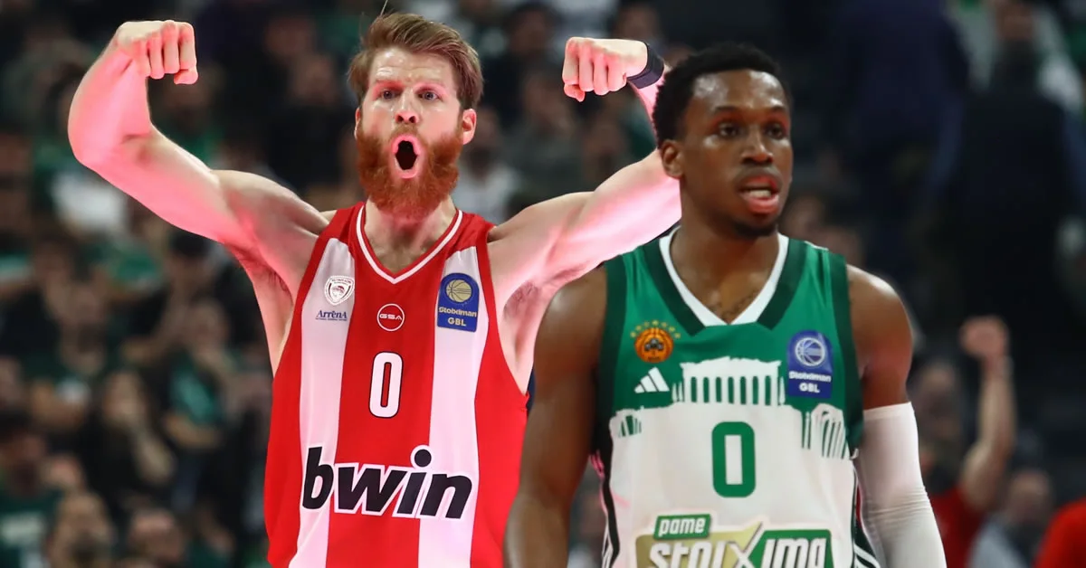 Ο Τόμας Γούοκαπ του Ολυμπιακού πανηγυρίζει μια ακόμα μεγάλη νίκη στη φετινή Euroleague ενόψει του Final Four απέναντι στον Παναθηναϊκό