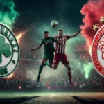 γραφικό για το μεγάλο ντέρμπι της Super League μεταξύ Παναθηναϊκού και Ολυμπιακού