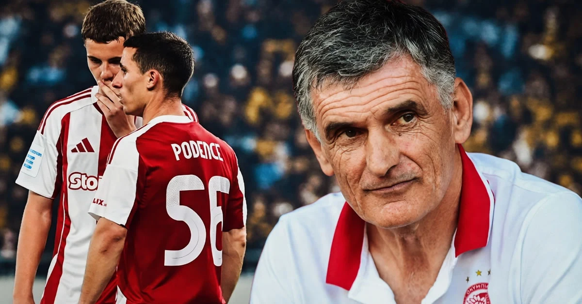 Ο Χοσέ Λουίς Μεντιλίμπαρ δίνει οδηγίες στους παίκτες του Ολυμπιακού στην προπόνηση στο Ρέντη ενόψει του ντέρμπι.