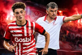 Ο Ζοέλ Ρόκα με τη φανέλα της Τζιρόνα σε αγώνα La Liga
