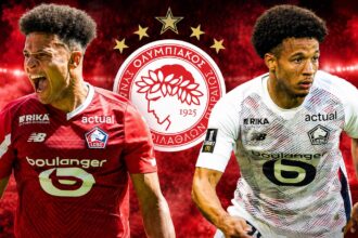 Ο Τιάγκο Σάντος της Λιλ σε αγώνα της Ligue 1 ως δεξί μπακ